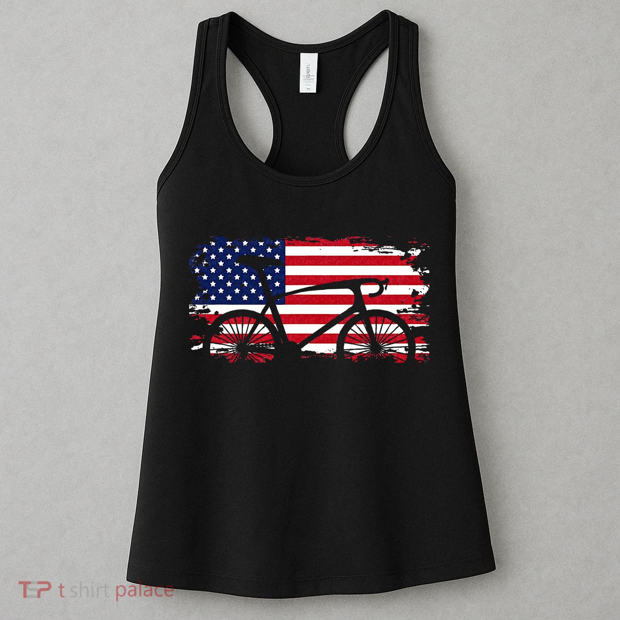 American Flag Road Biking Cycling Apparel Bicycle Cycling Women's Tank Top