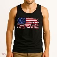 American Flag Road Biking Cycling Apparel Bicycle Cycling Tank Top thumb 3