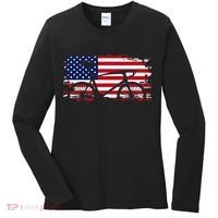 American Flag Road Biking Cycling Apparel Bicycle Cycling Women's Long Sleeve Shirt thumb 0