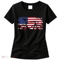 American Flag Road Biking Cycling Apparel Bicycle Cycling Women's T-Shirt thumb 0