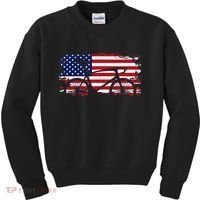 American Flag Road Biking Cycling Apparel Bicycle Cycling Kids Sweatshirt thumb 0