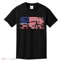 American Flag Road Biking Cycling Apparel Bicycle Cycling Kids T-Shirt thumb 0