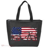 American Flag Road Biking Cycling Apparel Bicycle Cycling Tote Bag thumb 0