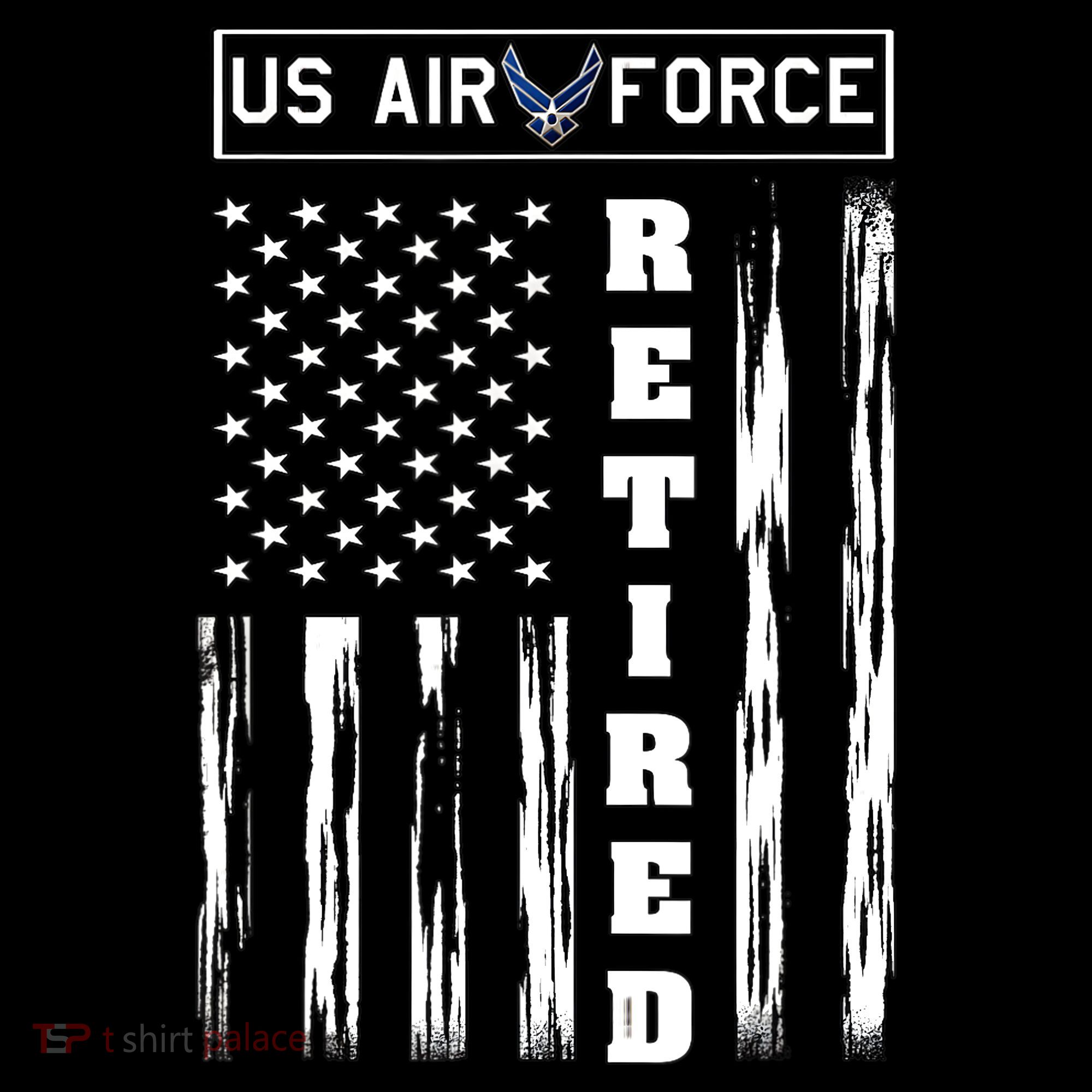 AIR FORCE Retired - Distressed American Flag Tee Backpack