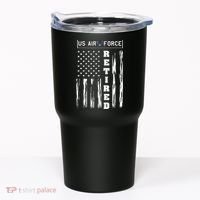 AIR FORCE Retired - Distressed American Flag Tee Tumbler thumb 0