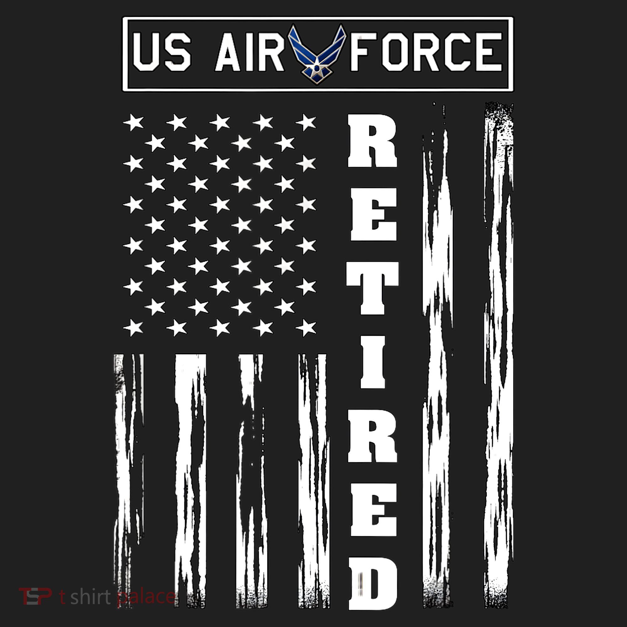 AIR FORCE Retired - Distressed American Flag Tee Tumbler