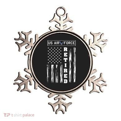 AIR FORCE Retired - Distressed American Flag Tee Ornament