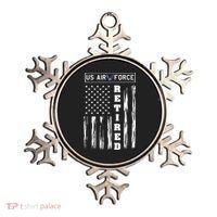 AIR FORCE Retired - Distressed American Flag Tee Ornament thumb 0