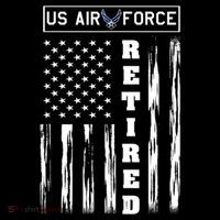 AIR FORCE Retired - Distressed American Flag Tee Ornament thumb 1