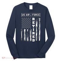 AIR FORCE Retired - Distressed American Flag Tee Long Sleeve Shirt thumb 0
