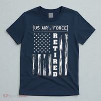 AIR FORCE Retired - Distressed American Flag Tee T-Shirt thumb 5