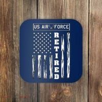 AIR FORCE Retired - Distressed American Flag Tee Coaster thumb 0