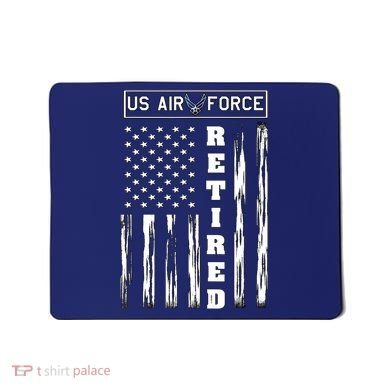 AIR FORCE Retired - Distressed American Flag Tee Mousepad