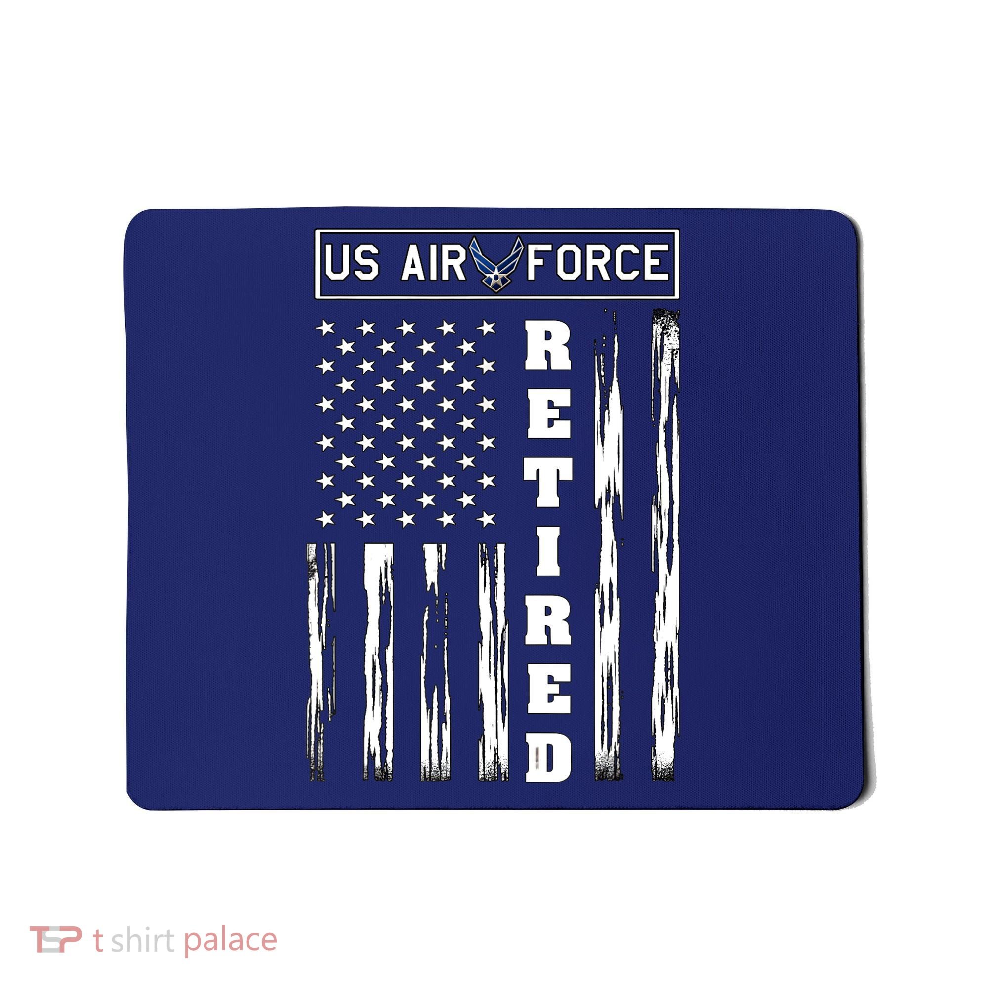 AIR FORCE Retired - Distressed American Flag Tee Mousepad