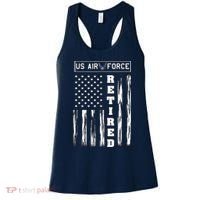 AIR FORCE Retired - Distressed American Flag Tee Women's Tank Top thumb 0