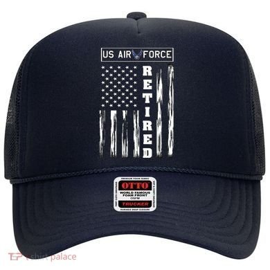 AIR FORCE Retired - Distressed American Flag Tee Hat