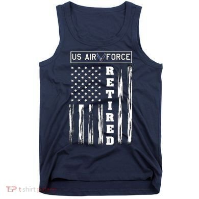 AIR FORCE Retired - Distressed American Flag Tee Tank Top