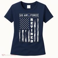 AIR FORCE Retired - Distressed American Flag Tee Women's T-Shirt thumb 0