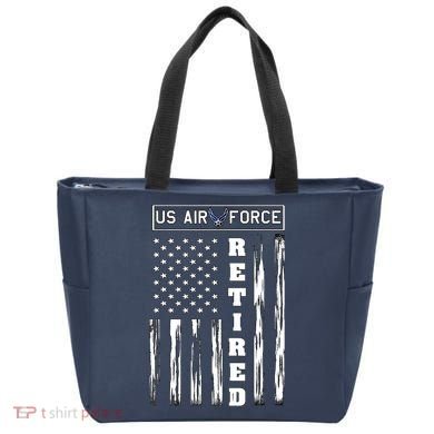 AIR FORCE Retired - Distressed American Flag Tee Tote Bag