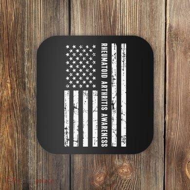 American Flag Rheumatoid Arthritis Awareness Month May Coaster