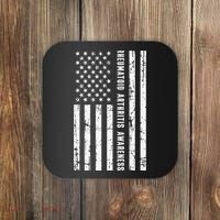 American Flag Rheumatoid Arthritis Awareness Month May Coaster thumb 0