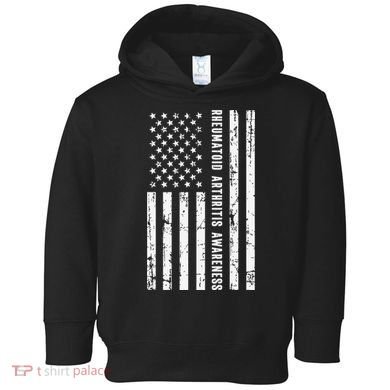 American Flag Rheumatoid Arthritis Awareness Month May Toddler Hoodie
