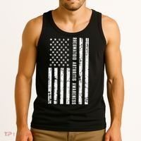 American Flag Rheumatoid Arthritis Awareness Month May Tank Top thumb 3