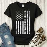 American Flag Rheumatoid Arthritis Awareness Month May Women's T-Shirt thumb 3