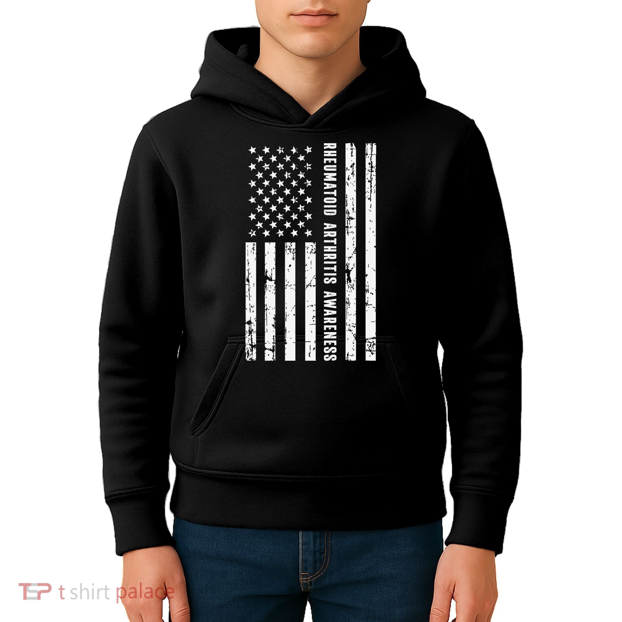 American Flag Rheumatoid Arthritis Awareness Month May Kids Hoodie