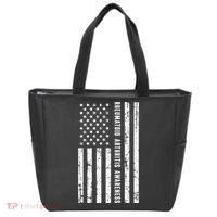 American Flag Rheumatoid Arthritis Awareness Month May Tote Bag thumb 0