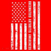 American Flag Rheumatoid Arthritis Awareness Month May Santa Hat thumb 1