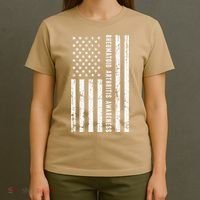 American Flag Rheumatoid Arthritis Awareness Month May T-Shirt thumb 4