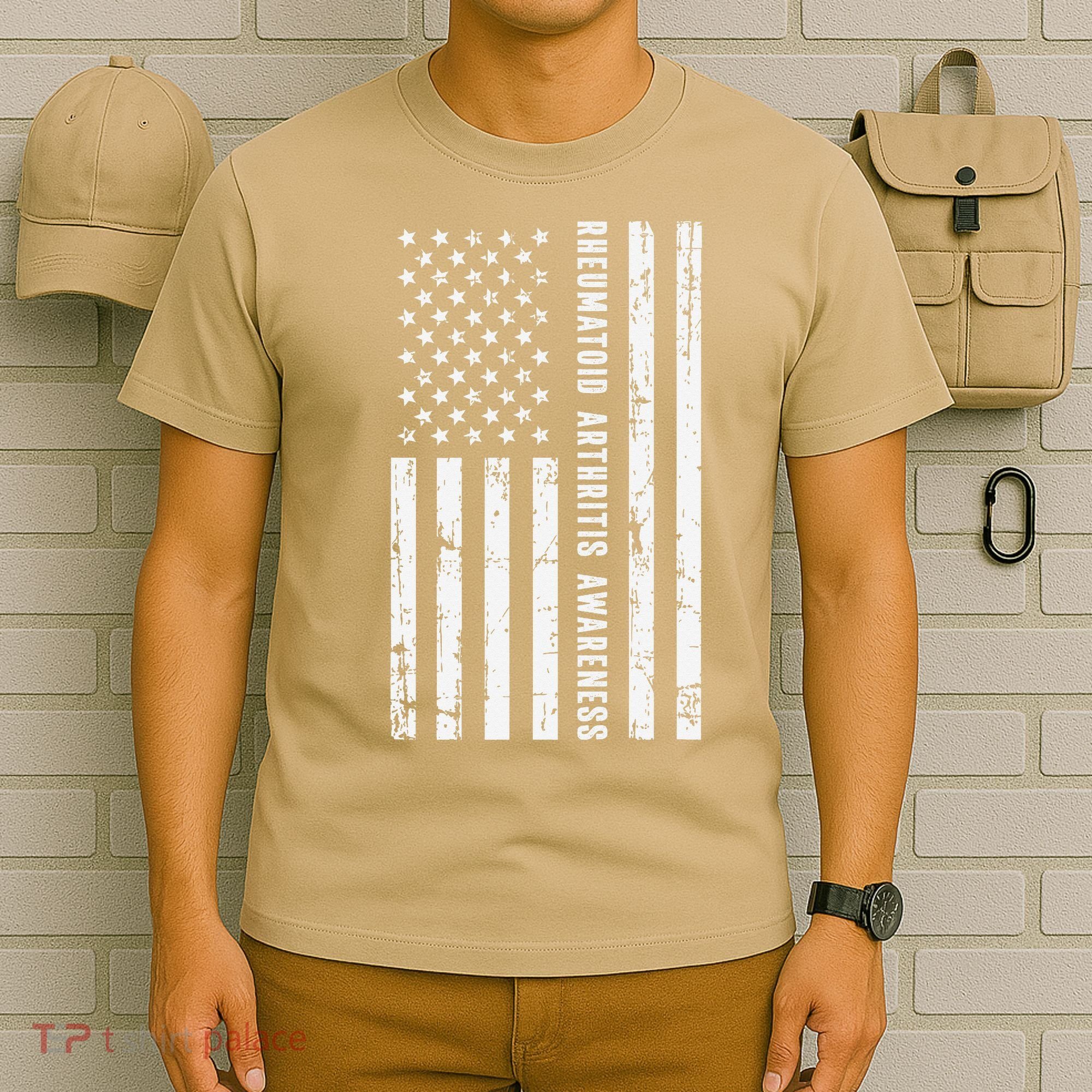 American Flag Rheumatoid Arthritis Awareness Month May T-Shirt
