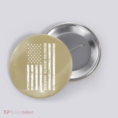 American Flag Rheumatoid Arthritis Awareness Month May Button