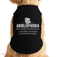 Abibliophobia Funny Reading Bookworm Reader Doggie Tank thumb 0