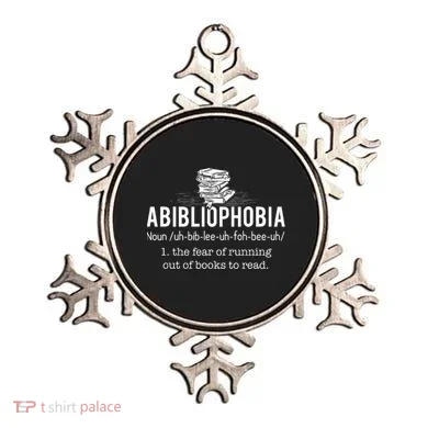 Abibliophobia Funny Reading Bookworm Reader Ornament