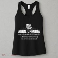 Abibliophobia Funny Reading Bookworm Reader Women's Tank Top thumb 3