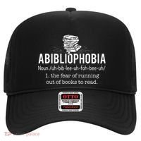 Abibliophobia Funny Reading Bookworm Reader Hat thumb 0