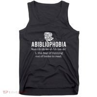 Abibliophobia Funny Reading Bookworm Reader Tank Top thumb 0