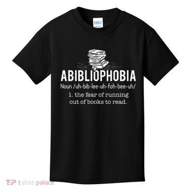 Abibliophobia Funny Reading Bookworm Reader Kids T-Shirt