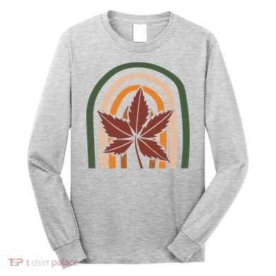 Autumn Fall Retro Rainbow Long Sleeve Shirt