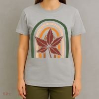 Autumn Fall Retro Rainbow T-Shirt thumb 4
