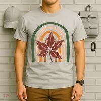 Autumn Fall Retro Rainbow T-Shirt thumb 6