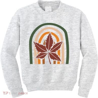 Autumn Fall Retro Rainbow Kids Sweatshirt