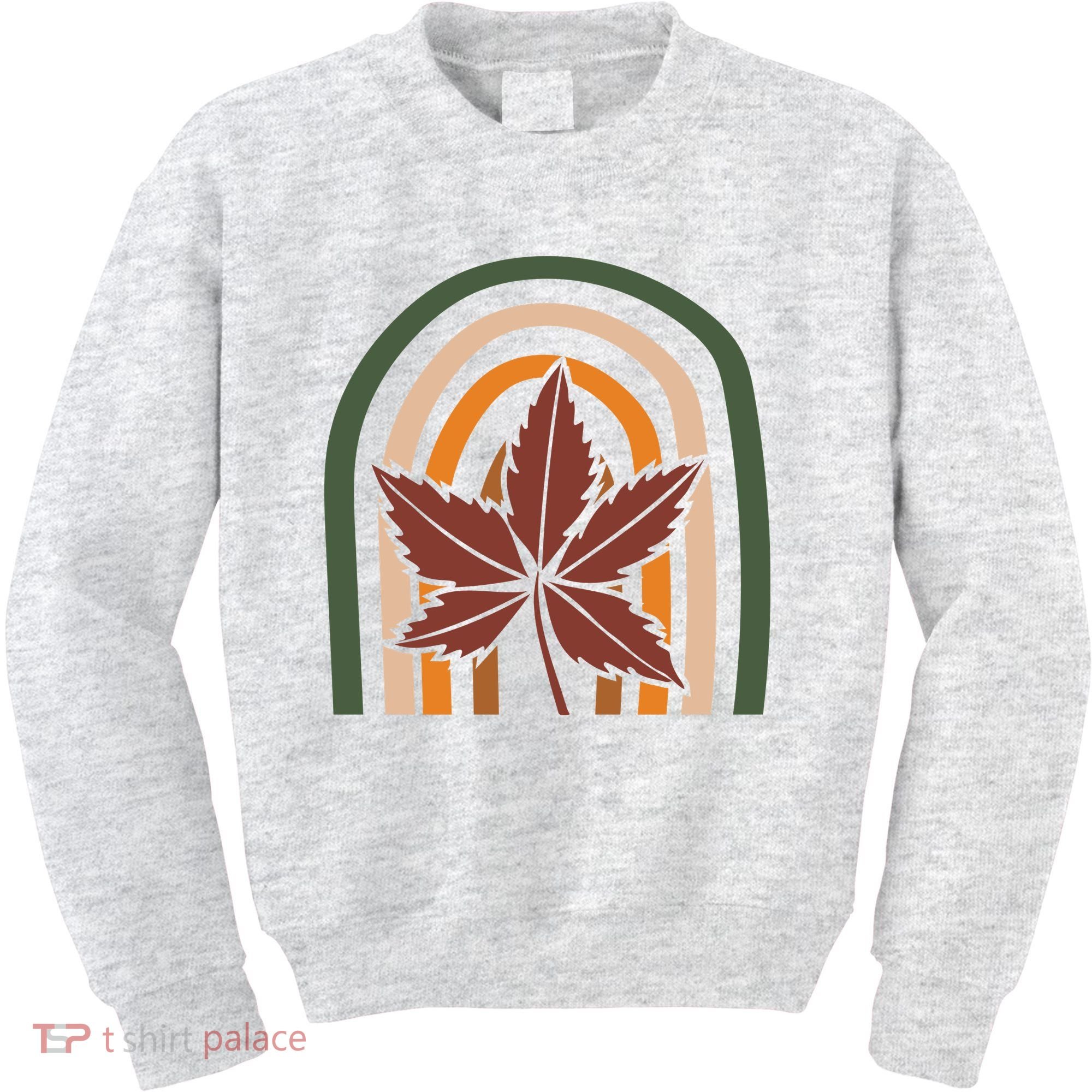 Autumn Fall Retro Rainbow Kids Sweatshirt