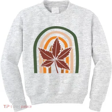 Autumn Fall Retro Rainbow Kids Sweatshirt
