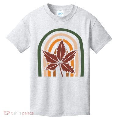 Autumn Fall Retro Rainbow Kids T-Shirt