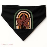 Autumn Fall Retro Rainbow USA-Made Doggie Bandana thumb 0
