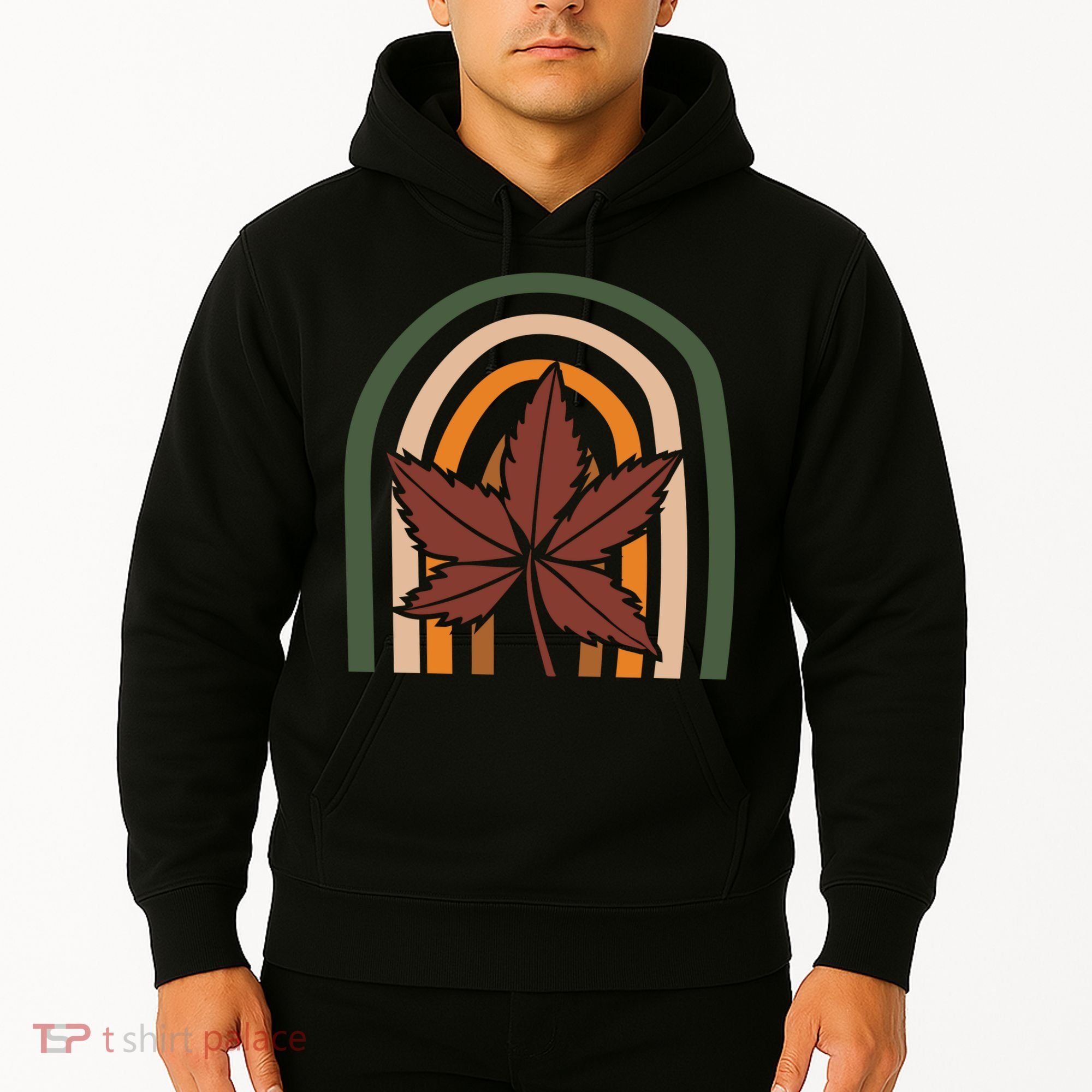 Autumn Fall Retro Rainbow Hoodie