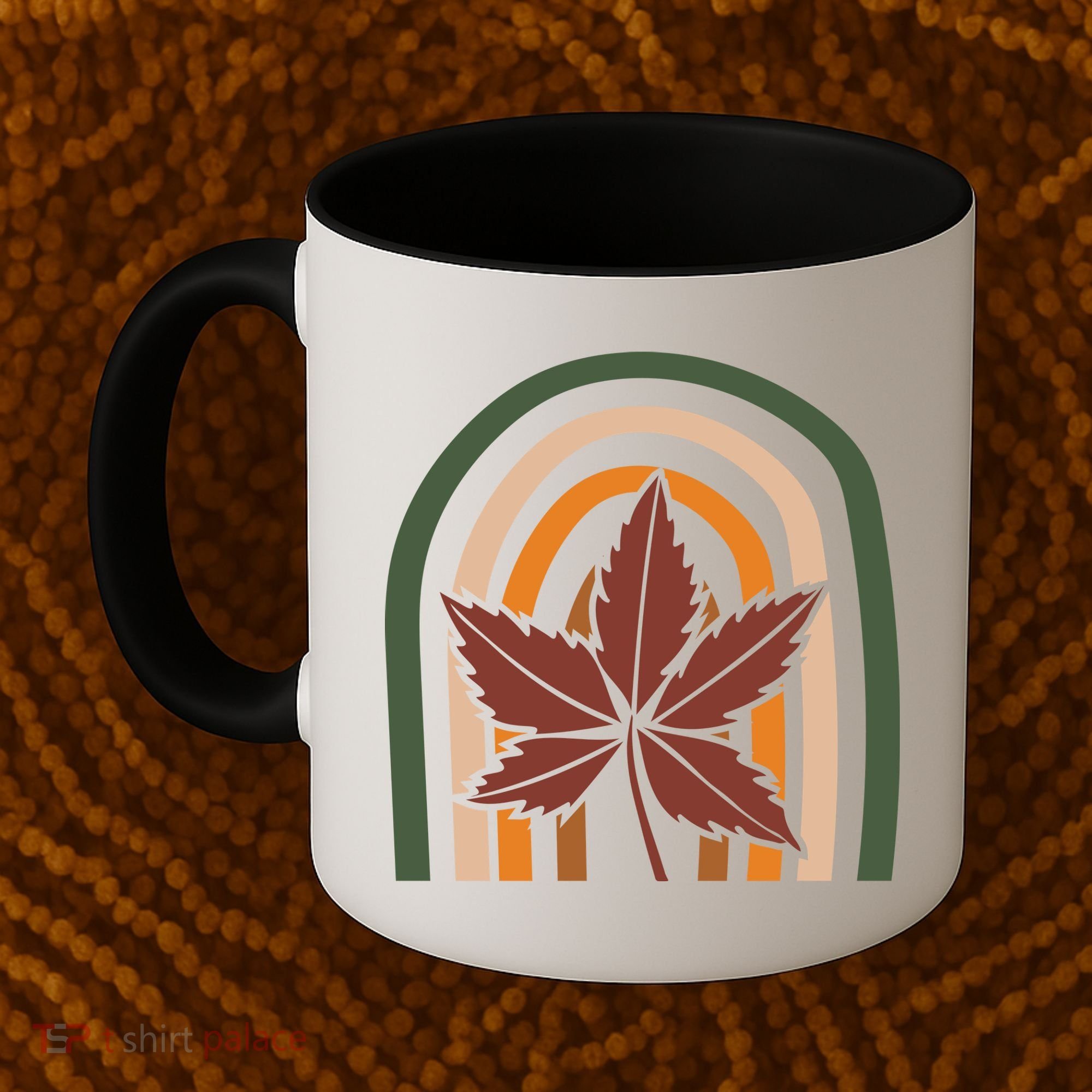 Autumn Fall Retro Rainbow Coffee Mug
